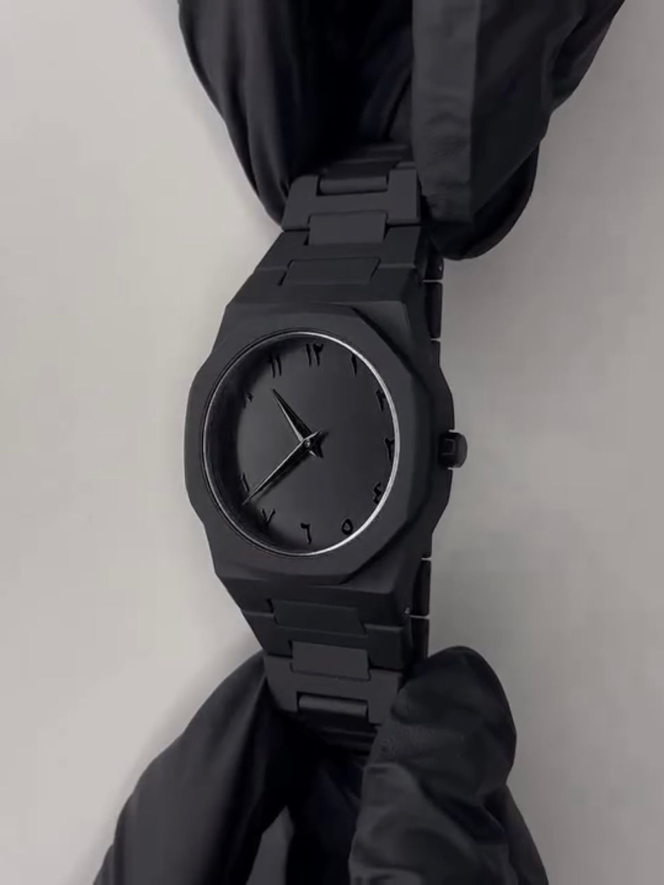 Full Black Arabic Aura Watch